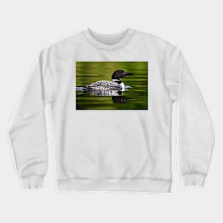 Calming Greens - Common Loon Crewneck Sweatshirt